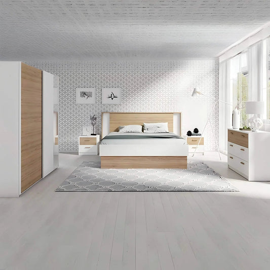 غرفة نوم كاملة، خشب ام دي اف - 5 قطع