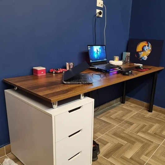 مكتب جيمينج أبيض  –  خامة ام دي اف اسباني