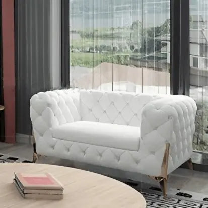 طقم كنب أبيض خشب زان - STB167 - Homix