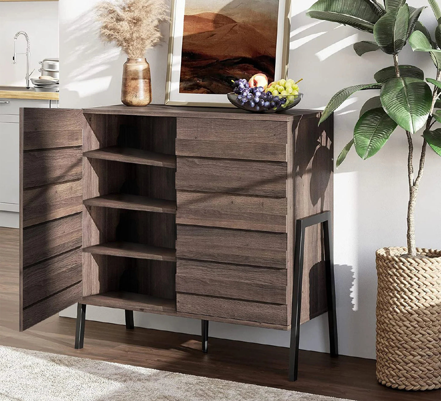 جزامة بضلفتين وارجل معدنية