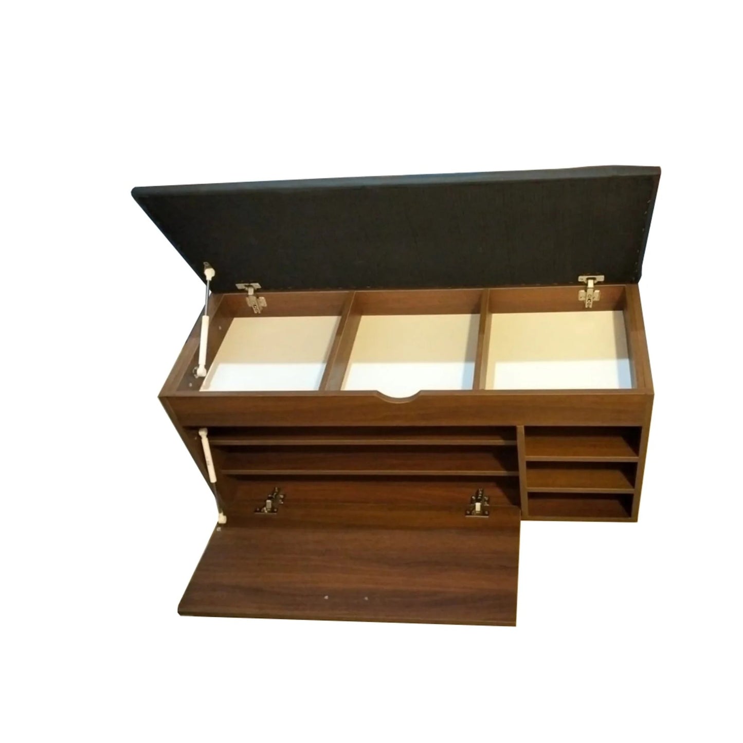 جزامة مودرن بمقعد وتخزين خشبي أنيق